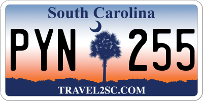 SC license plate PYN255
