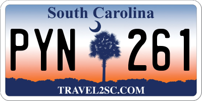 SC license plate PYN261