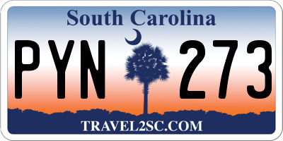 SC license plate PYN273