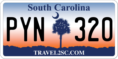 SC license plate PYN320