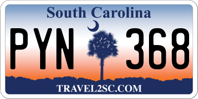 SC license plate PYN368
