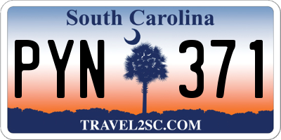 SC license plate PYN371