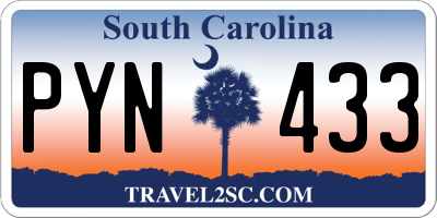 SC license plate PYN433