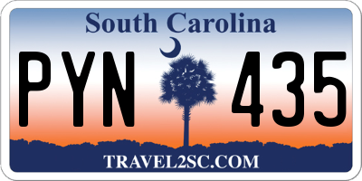 SC license plate PYN435