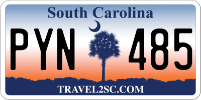SC license plate PYN485