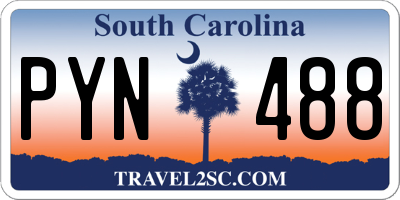 SC license plate PYN488