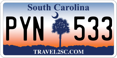 SC license plate PYN533