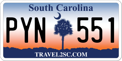 SC license plate PYN551