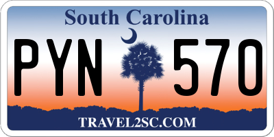 SC license plate PYN570