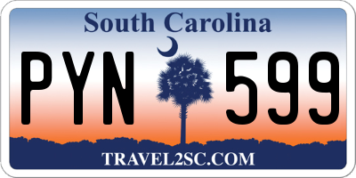 SC license plate PYN599