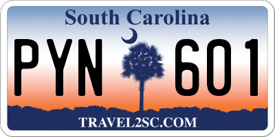 SC license plate PYN601
