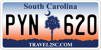 SC license plate PYN620
