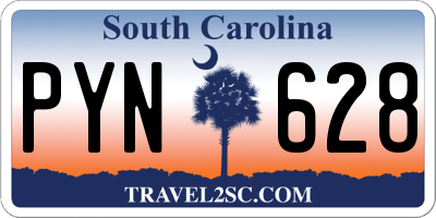 SC license plate PYN628