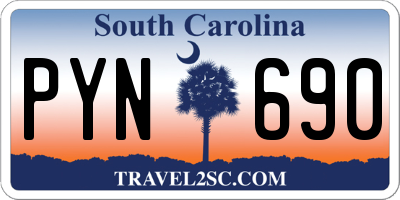 SC license plate PYN690