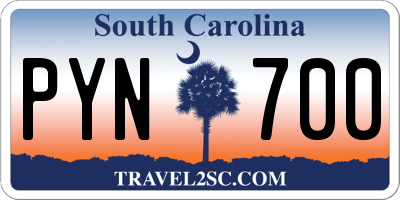 SC license plate PYN700