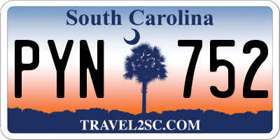 SC license plate PYN752