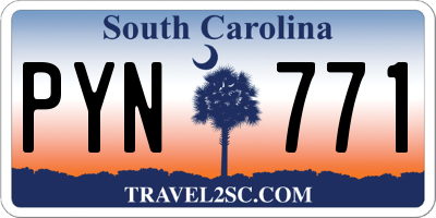 SC license plate PYN771