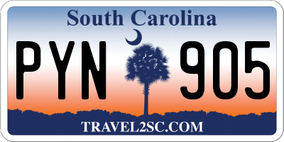 SC license plate PYN905