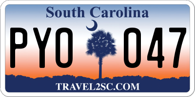 SC license plate PYO047