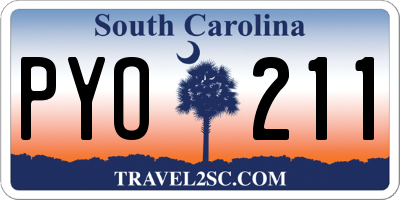 SC license plate PYO211