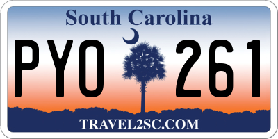 SC license plate PYO261