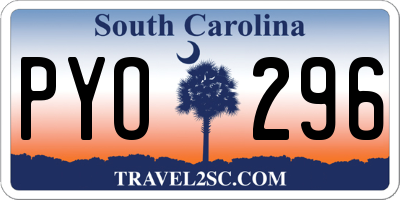 SC license plate PYO296