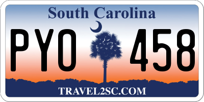 SC license plate PYO458