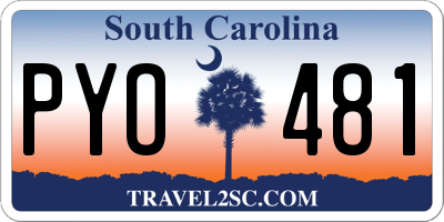 SC license plate PYO481