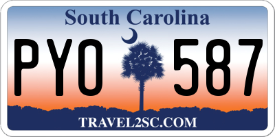 SC license plate PYO587