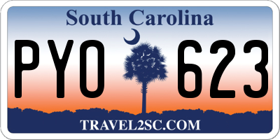 SC license plate PYO623