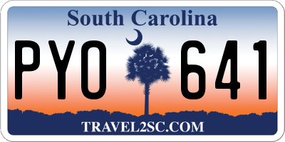 SC license plate PYO641