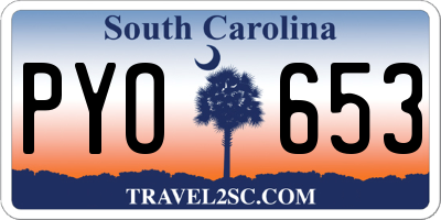 SC license plate PYO653