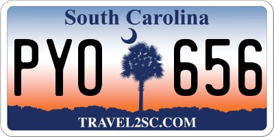 SC license plate PYO656