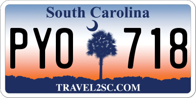 SC license plate PYO718