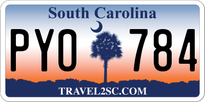SC license plate PYO784