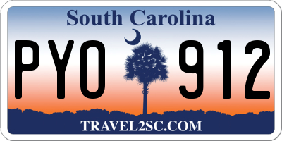 SC license plate PYO912