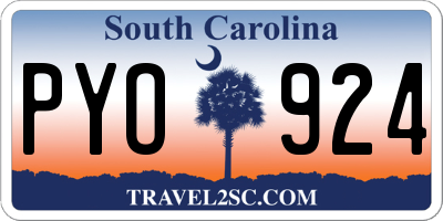 SC license plate PYO924