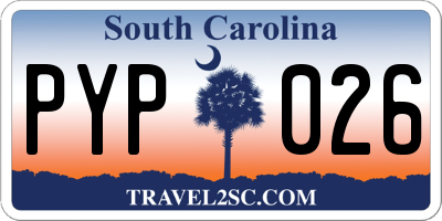 SC license plate PYP026