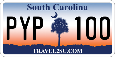 SC license plate PYP100