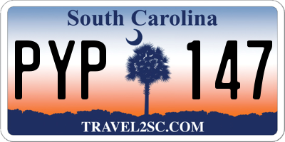 SC license plate PYP147