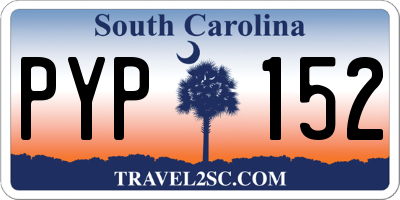 SC license plate PYP152