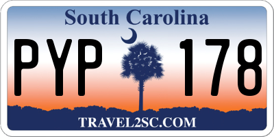 SC license plate PYP178