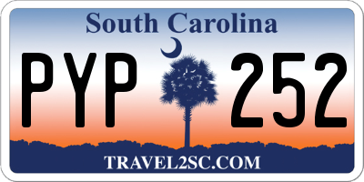 SC license plate PYP252