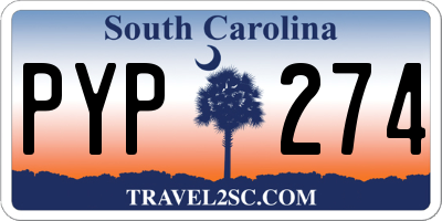 SC license plate PYP274