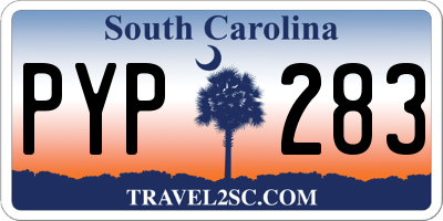 SC license plate PYP283