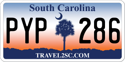 SC license plate PYP286
