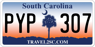 SC license plate PYP307