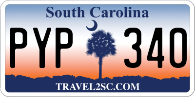 SC license plate PYP340