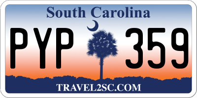 SC license plate PYP359