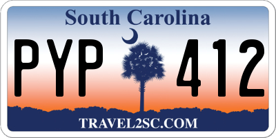 SC license plate PYP412